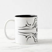 白黒芸術的コーヒーマグ ツートーンマグカップ (左)