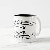 白黒芸術的コーヒーマグ ツートーンマグカップ (正面右)