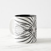白黒芸術的コーヒーマグ ツートーンマグカップ (正面左)