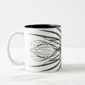白黒芸術的コーヒーマグ ツートーンマグカップ (左)