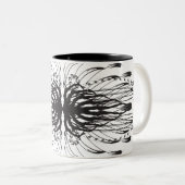 白黒芸術的コーヒーマグ ツートーンマグカップ (正面右)
