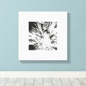 白黒芸術的デザイン キャンバスプリント (インサイチュ (ウッドフロア))