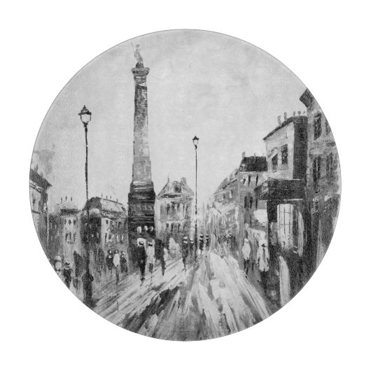 白黒芸術的画。 カッティングボード (正面)