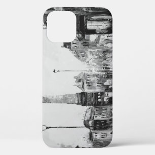 白黒芸術的画。 iPhone 12ケース