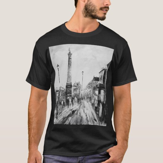 白黒芸術的画。 Tシャツ (正面)