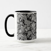 白黒華美ペイズリー2 マグカップ (左)