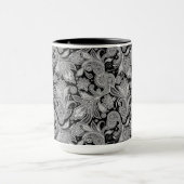 白黒華美ペイズリー2 マグカップ (中央)