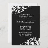 白黒華麗さのプロムのフォーマルな招待状 招待状 (正面)