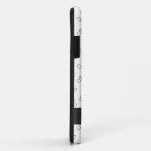 白黒落書きのスカルパターン Case-Mate iPhoneケース (裏面/右)