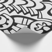 白黒落書きの通りの芸術 ラッピングペーパー (角)