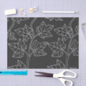 白黒葉のティッシュペーパー 薄葉紙 (クラフト)