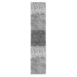 白黒葉のプリントのテーブルのランナー ショートテーブルランナー