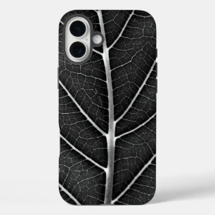 白黒葉白熱［赤熱］光を放つがクローズアップ iPhone 16 PLUSケース