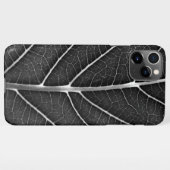 白黒葉白熱［赤熱］光を放つがクローズアップ iPhoneケース (裏面横)