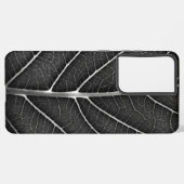 白黒葉白熱［赤熱］光を放つがクローズアップ SAMSUNG GALAXYケース (裏面横)