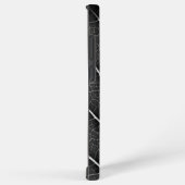 白黒葉白熱［赤熱］光を放つがクローズアップ SAMSUNG GALAXYケース (右側面)