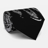 白黒葉 ネクタイ (ロール)