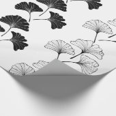 白黒葉 ラッピングペーパー (角)
