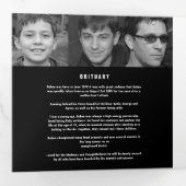 白黒葬儀サービスのモノカスタムの写真 三つ折りプログラム (内部最初)