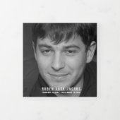 白黒葬儀サービスのモノカスタムの写真 三つ折りプログラム (カバー)