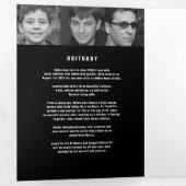 白黒葬儀サービスのモノカスタムの写真 三つ折りプログラム (内部最初)