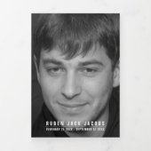 白黒葬儀サービスのモノカスタムの写真 三つ折りプログラム (カバー)