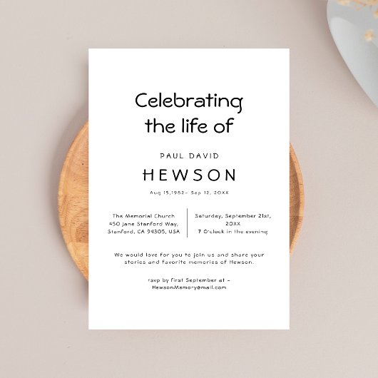 白黒葬追悼記念日 招待状