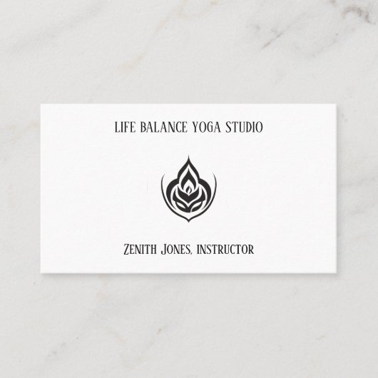 白黒蓮と炎ヨガ 名刺 (正面)