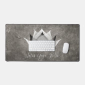 白黒蓮ヨガモダングレユニークーゼン デスクマット (キーボード&マウス)