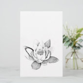 白黒蓮文具 便箋 (スタンド正面)