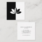 白黒蓮花 スクエア名刺 (正面/裏面)