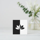 白黒蓮花 スクエア名刺 (スタンド正面)