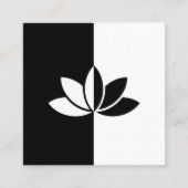 白黒蓮花 スクエア名刺 (正面)