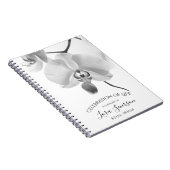 白黒蘭お祝いオブライフゲストブック ノートブック (右側)