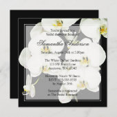 白黒蘭のブライダルシャワー招待状 招待状 (正面/裏面)