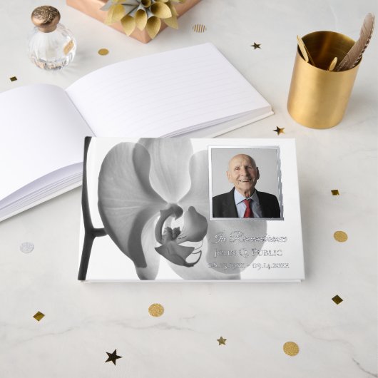 白黒蘭の葬儀サービス記念 ゲストブック (正面見開き)