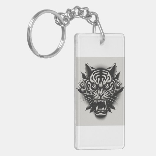 白黒虎 キーホルダー (正面左)