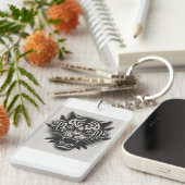 白黒虎 キーホルダー (正面右)