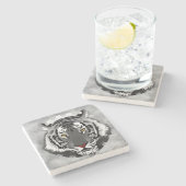 白黒虎 ストーンコースター (横)