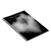 白黒虹彩花日本の手帳 ノートブック (右側)