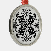 白黒蛇曼荼羅 メタルオーナメント (右)