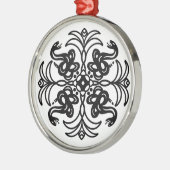 白黒蛇曼荼羅 メタルオーナメント (左)