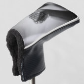 白黒蛇 ゴルフヘッドカバー (3/4 正面)