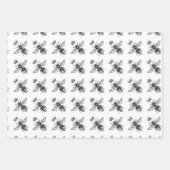 白黒蜂 ラッピングペーパーシート (正面2)