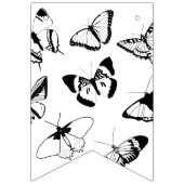 白黒蝶の結婚バンティング旗 バンティングフラッグ (第2の旗)