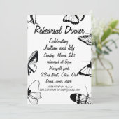 白黒蝶リハーサルディナー 招待状 (スタンド正面)