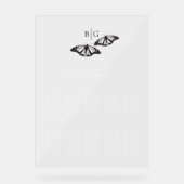 白黒蝶結婚の座席表 アクリルサイン (正面)