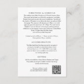 白黒蝶結婚詳細QR エンクロージャーカード (裏面)