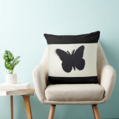 白黒蝶装飾用クッション クッション (椅子)