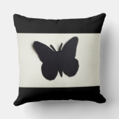 白黒蝶装飾用クッション クッション (裏面)